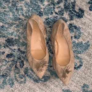 Never worn, real leather, JCrew flats
